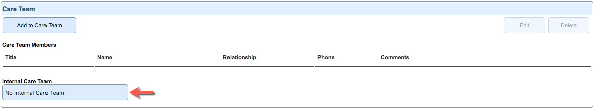 internal care team no team