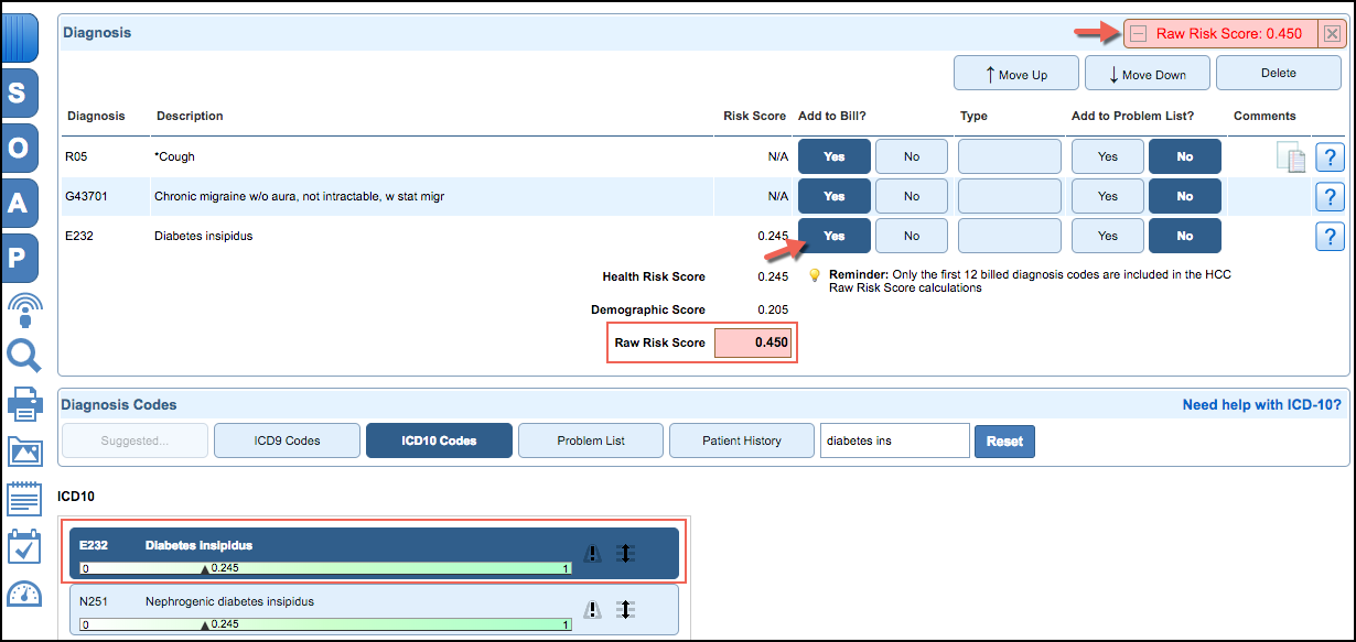 diagnosis coding HCC risk
