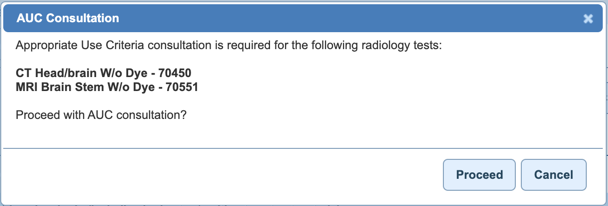 AUC consultation confirm