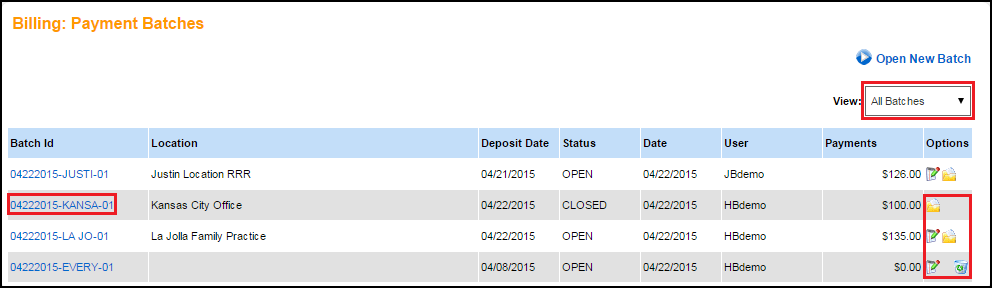 manage payment batches