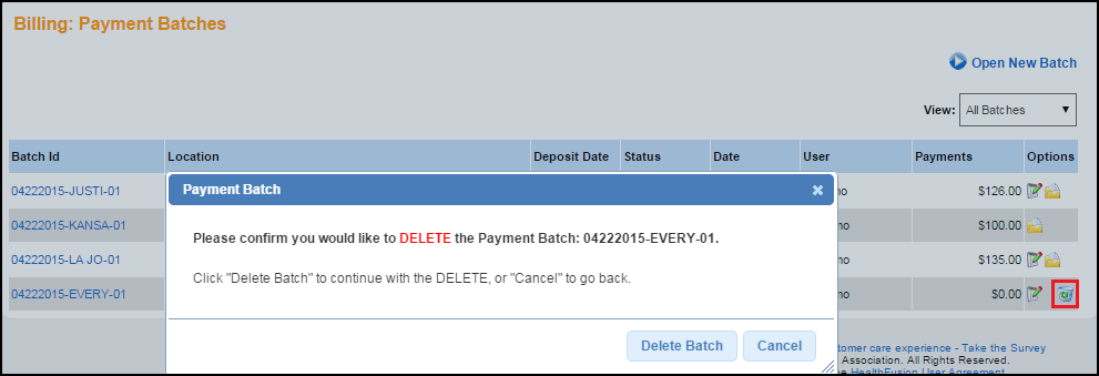 delete payment batch