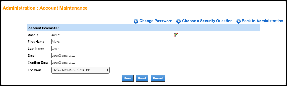 account maintenance edit